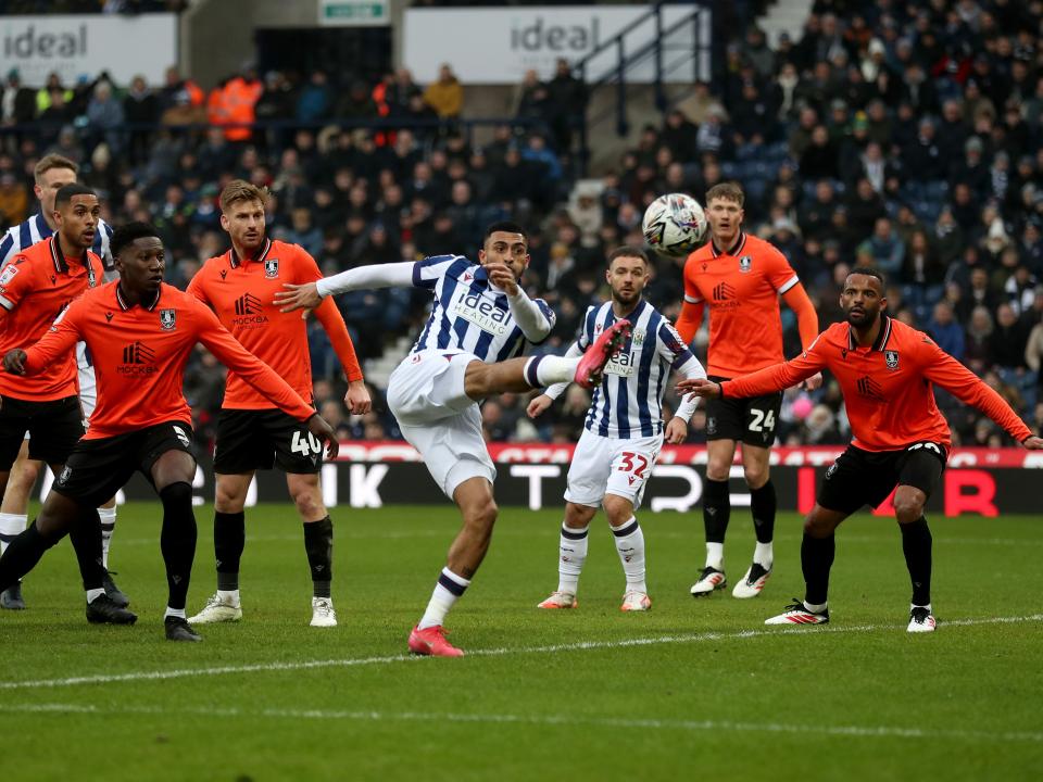Karlan Grant in action against Sheffield Wednesday