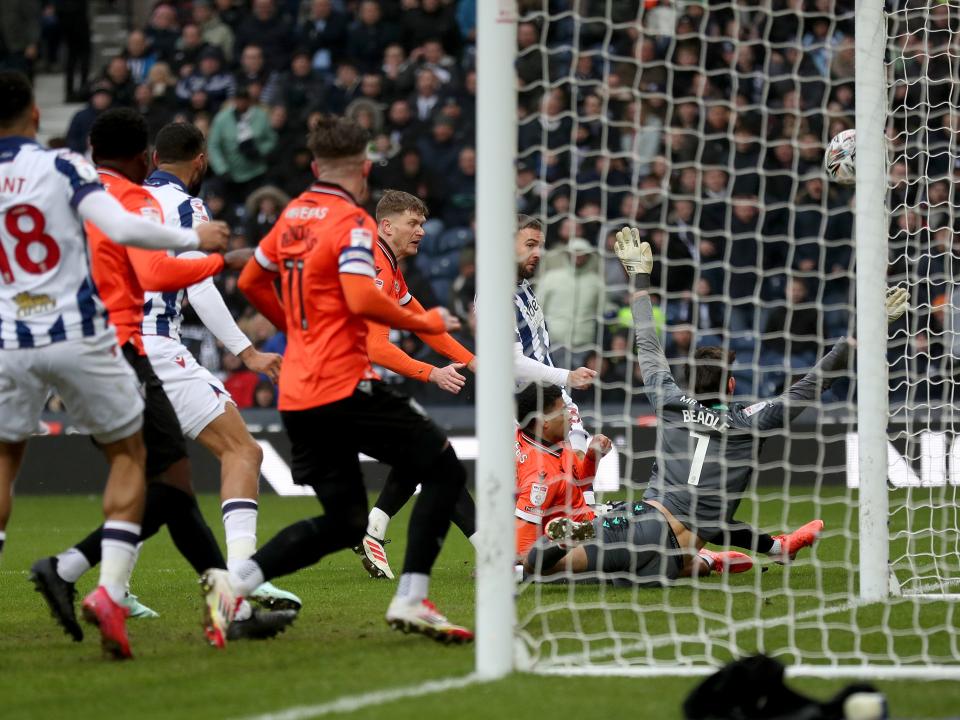 General goalmouth action from Albion's game against Sheffield Wednesday