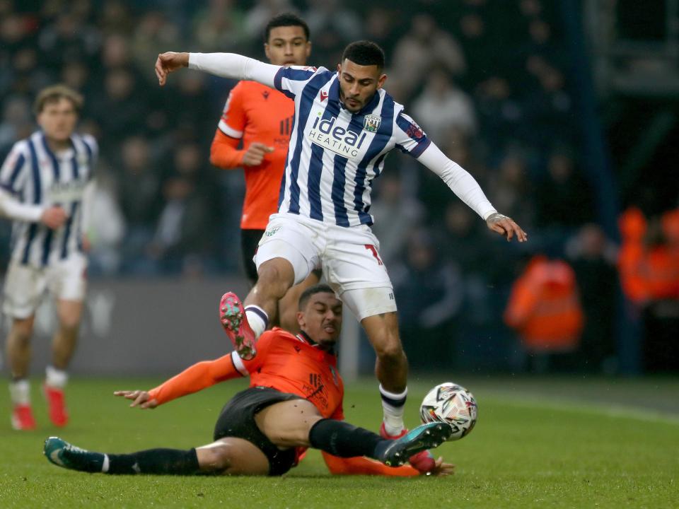 Karlan Grant in action against Sheffield Wednesday
