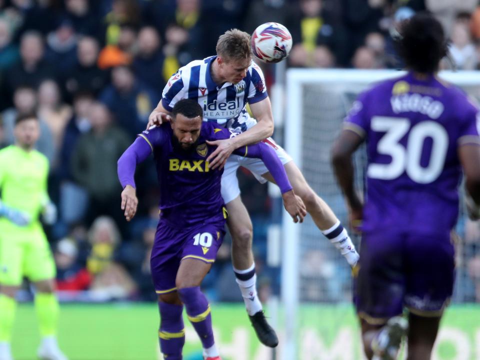 Torbjørn Heggem in action against Oxford United at The Hawthorns