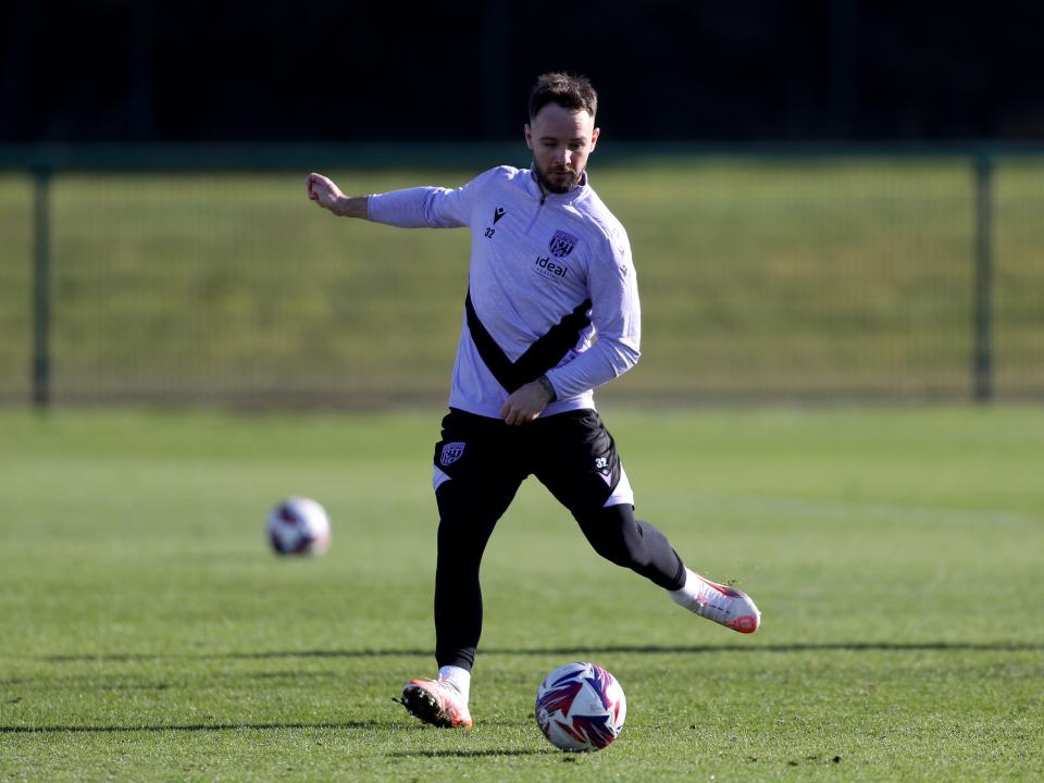 Albion players in training.