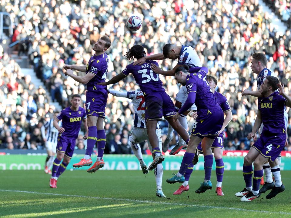 general action against Oxford United at The Hawthorns