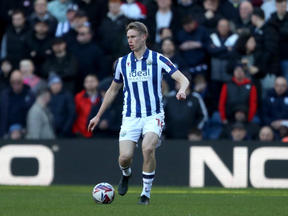 Torbjørn Heggem in action against Oxford United at The Hawthorns