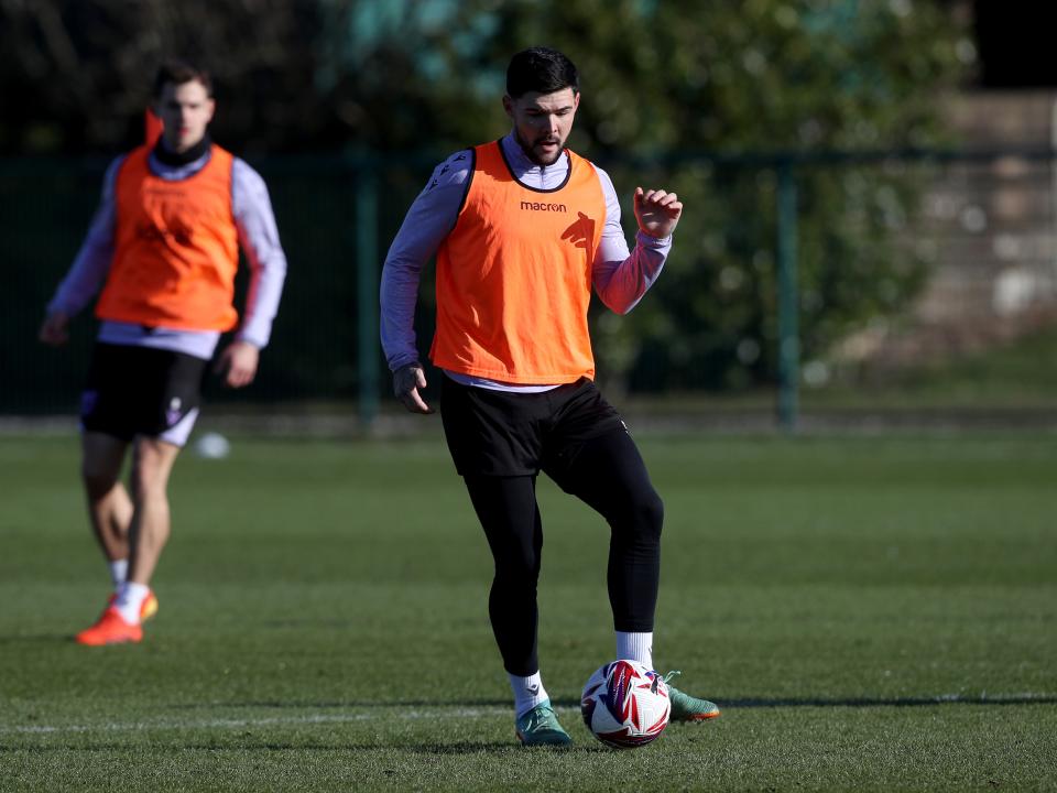 Albion players in training.