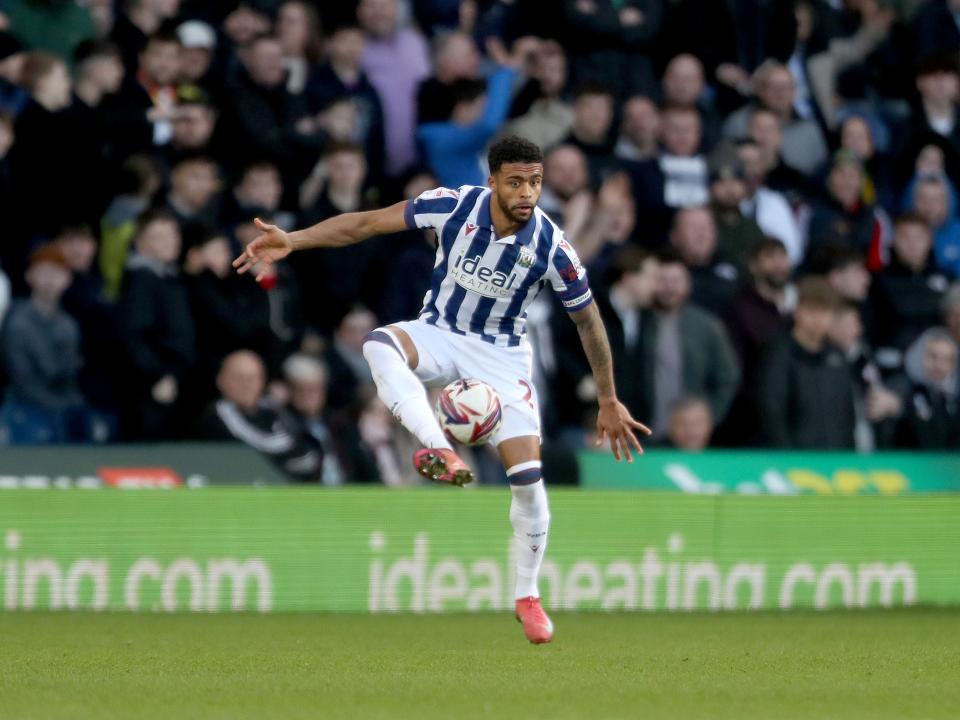 Darnell Furlong in action against Oxford United at The Hawthorns