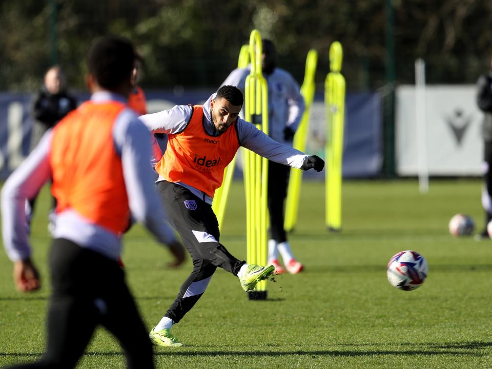 Albion players in training.