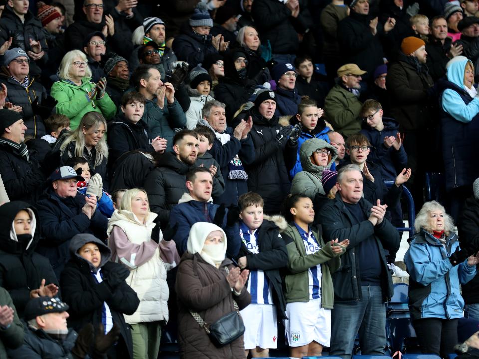 Albion fans applauding in the stand