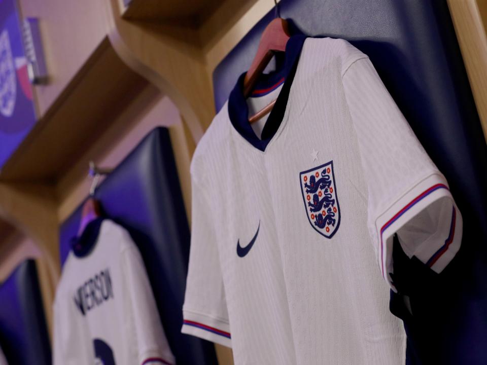 England shirts hanging up in the home dressing room at The Hawthorns before the game against Portugal