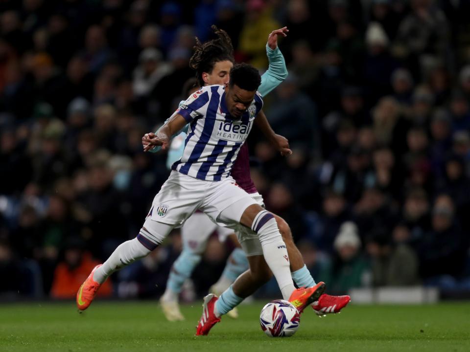 Grady Diangana in action against Burnley 
