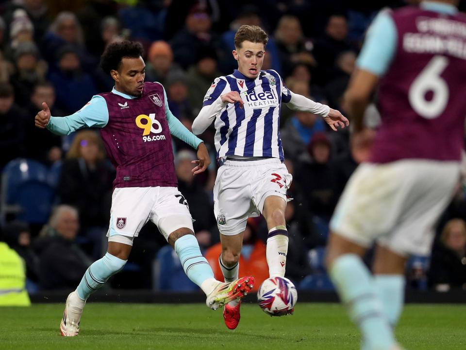 Isaac Price in action against Burnley 