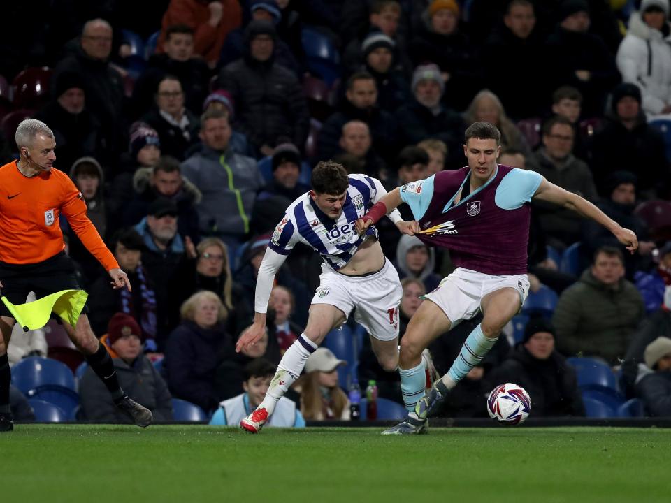 Will Lankshear in action against Burnley 