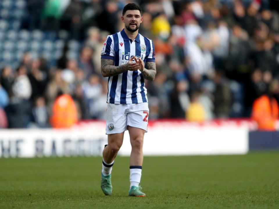 Alex Mowatt applauds Albion fans after the QPR game
