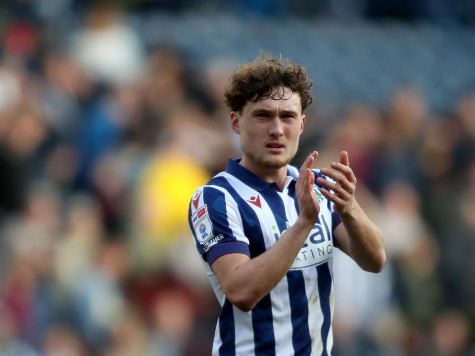 Callum Styles applauds Albion fans after the QPR game