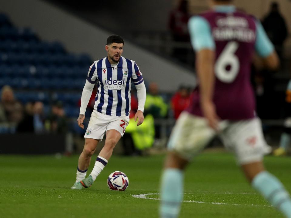 Alex Mowatt in action against Burnley 
