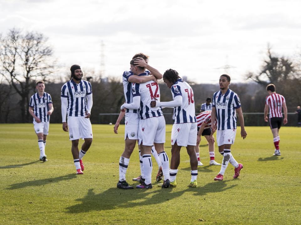 Albion's youngsters celebrate.