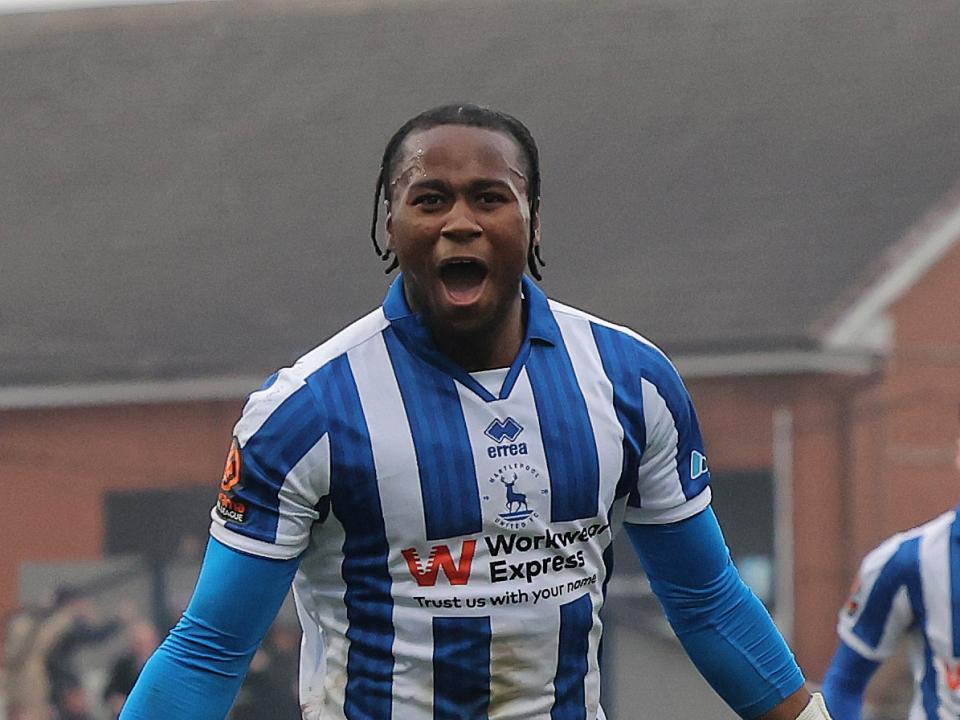 Reyes Cleary in action for Hartlepool.