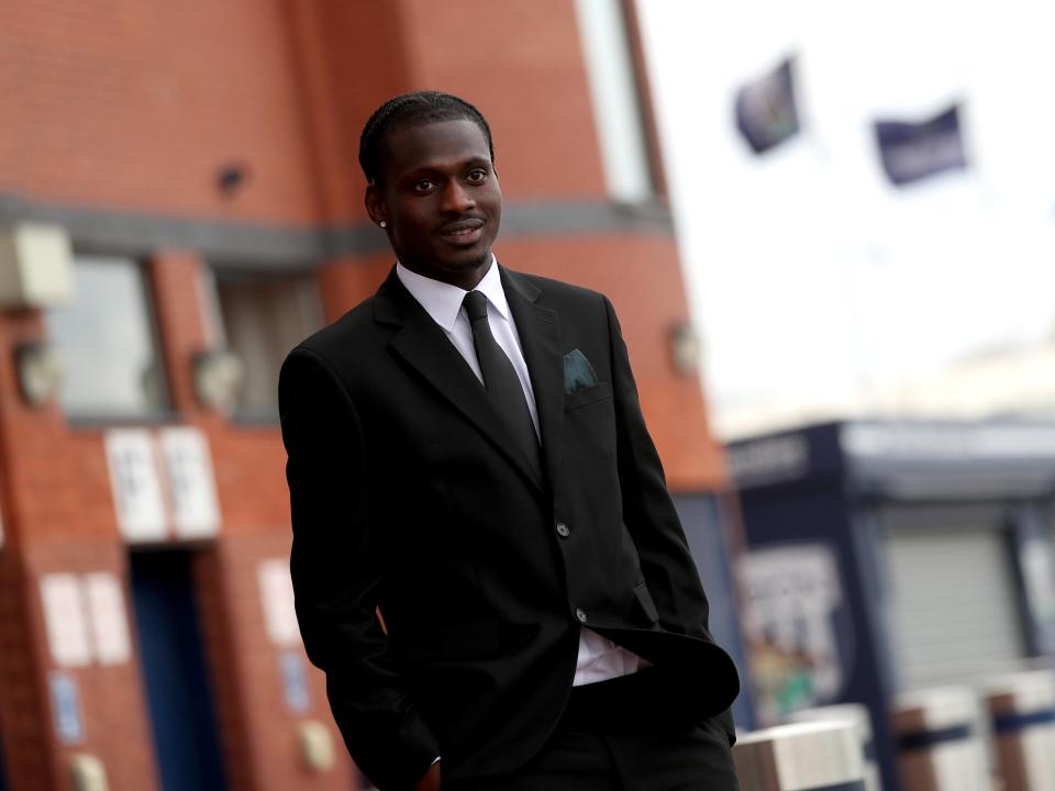 Ousmane Diakité arriving in a suit to the end of season awards dinner at The Hawthorns