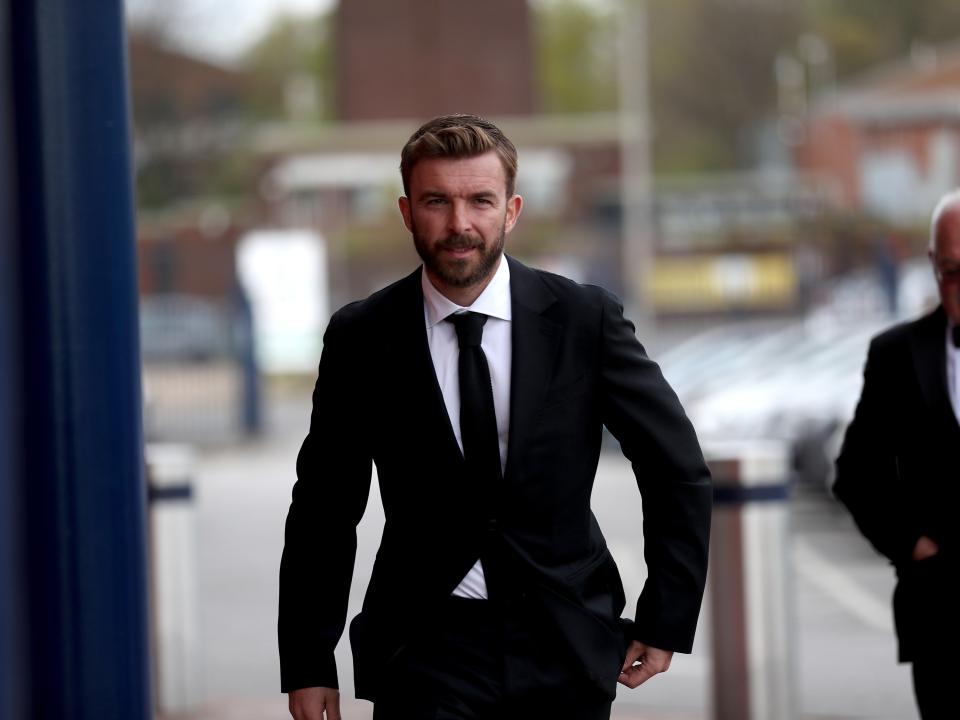 James Morrison arriving in a suit to the end of season awards dinner at The Hawthorns
