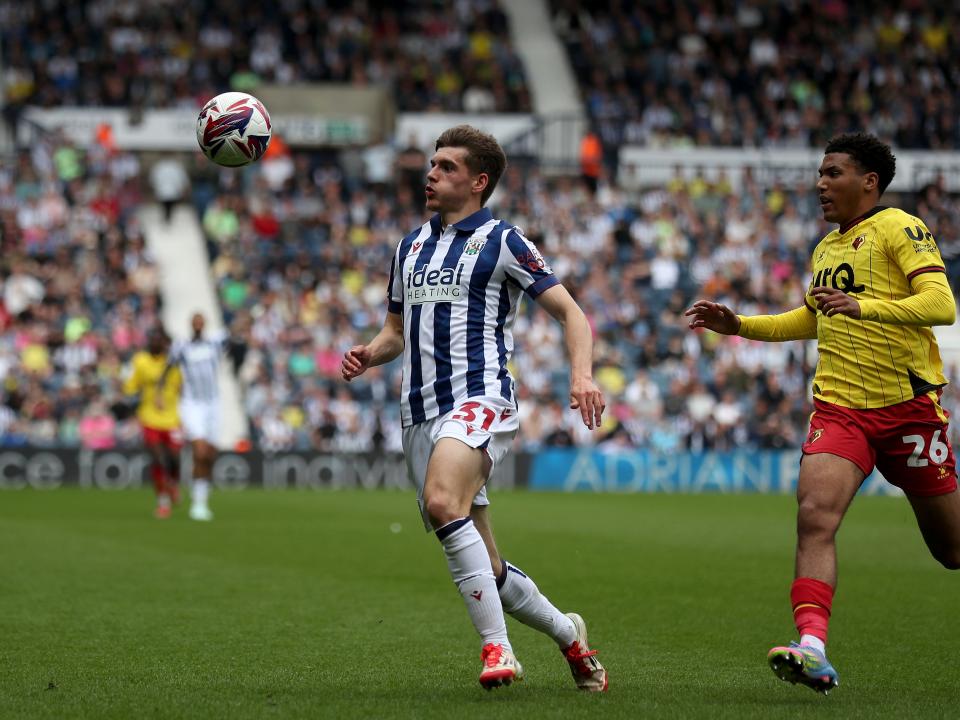 Tom Fellows on the ball against Watford