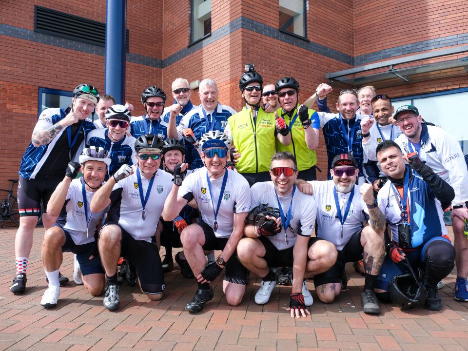 Our Cycle Challengers at The Hawthorns.