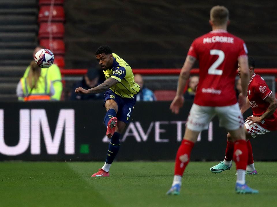 An image of Darnell Furlong playing against Bristol City