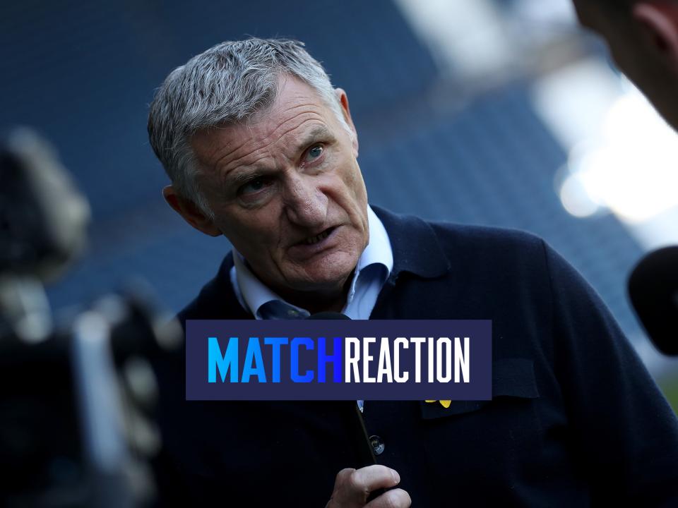 Tony Mowbray is interviewed after Albion's defeat at home to Sunderland