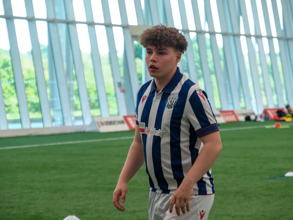 Calum in action for Albion Cerebral Palsy.