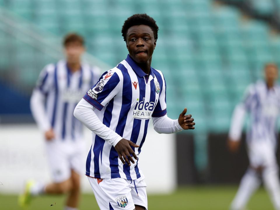A photo of Albion u18 midfielder Dauda Iddrisa in the 2024/25 home kit