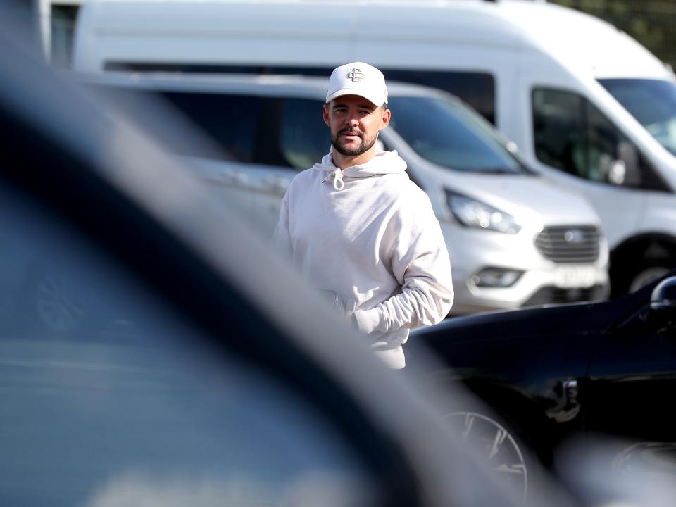 Alex Mowatt arriving at the training ground for the first day of pre-season