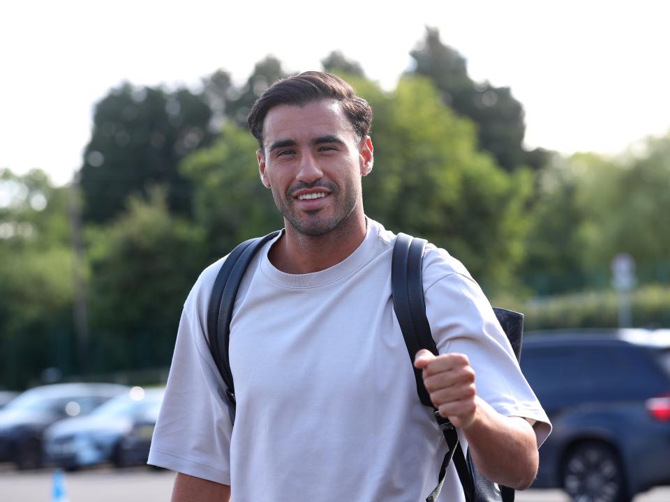 Gianluca Frabotta arriving at the training ground for the first day of pre-season