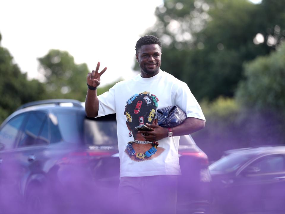 Josh Maja arriving at the training ground for the first day of pre-season