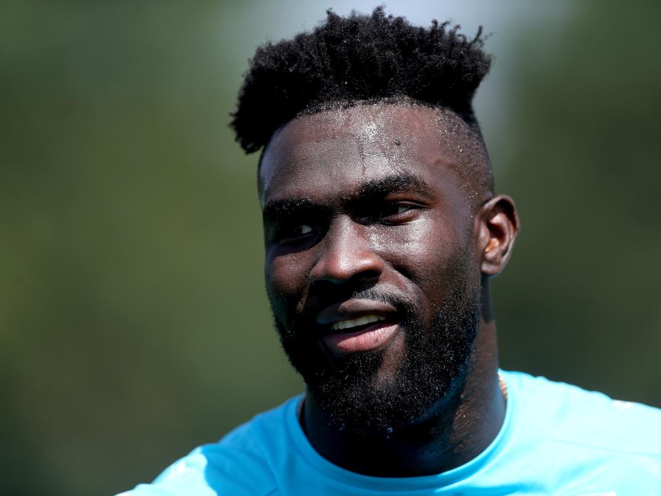 A close-up of Daryl Dike smiling during a training session