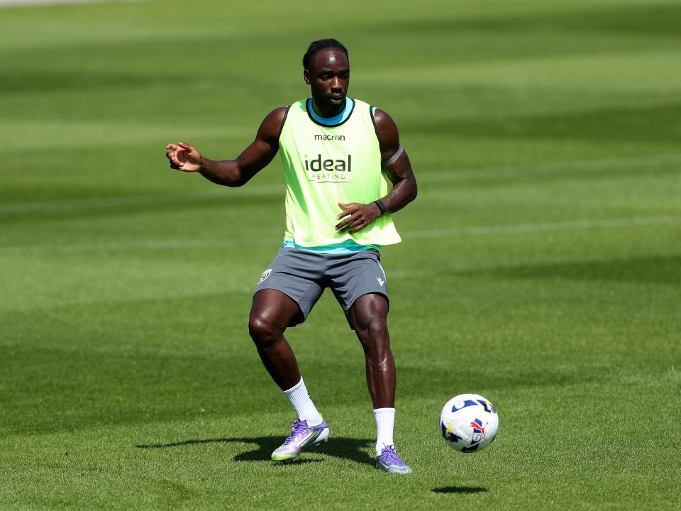 Devante Cole on the ball during a training session