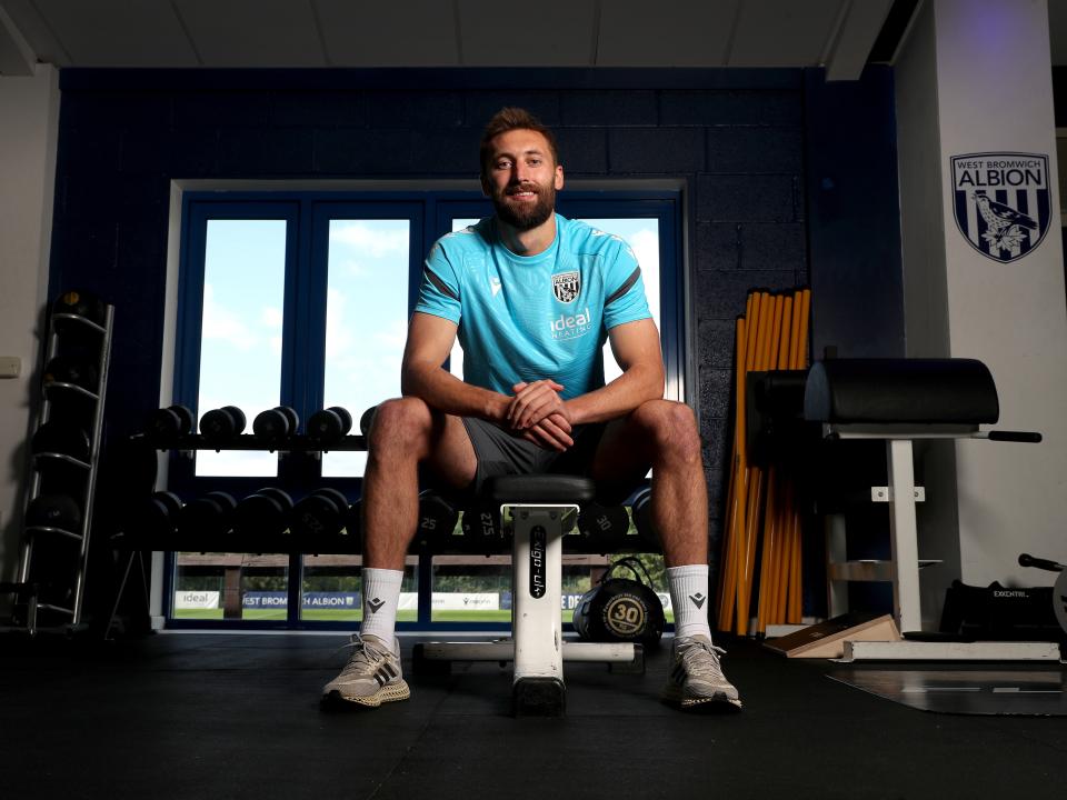 An image of Nat Phillips sitting in the gym