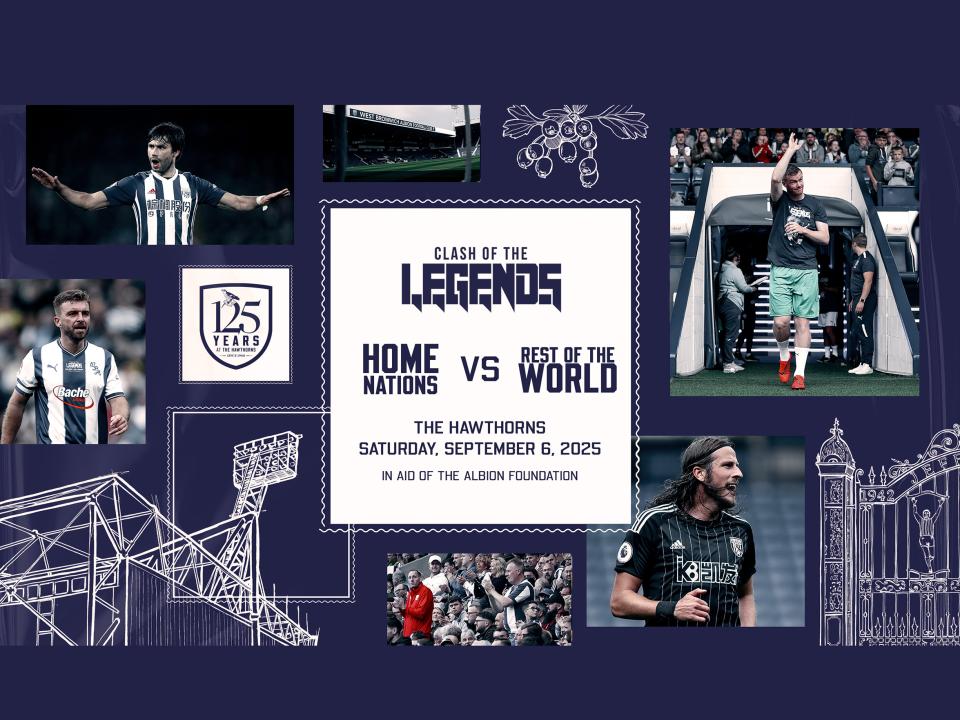 A graphic displaying information for Clash of the Legends - Home Nations v Rest of the World