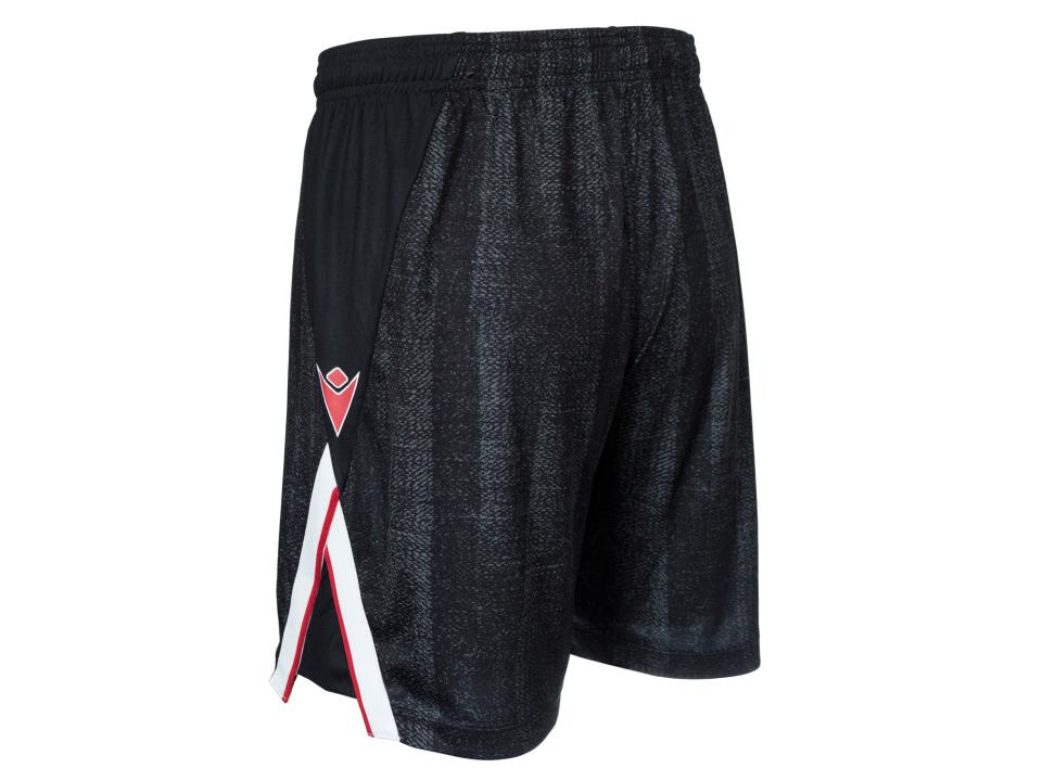 An image of the shorts for Albion's black and red third kit