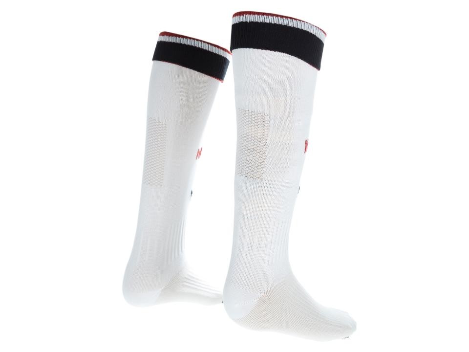 An image of the white socks that go with Albion's black and red third kit