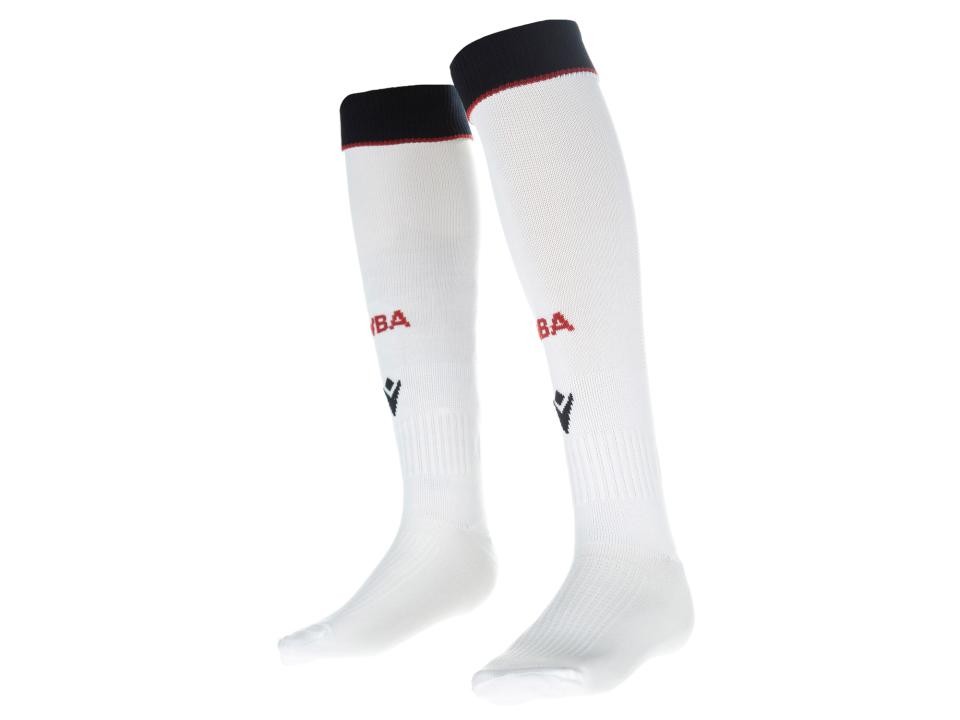An image of the white socks that go with Albion's black and red third kit