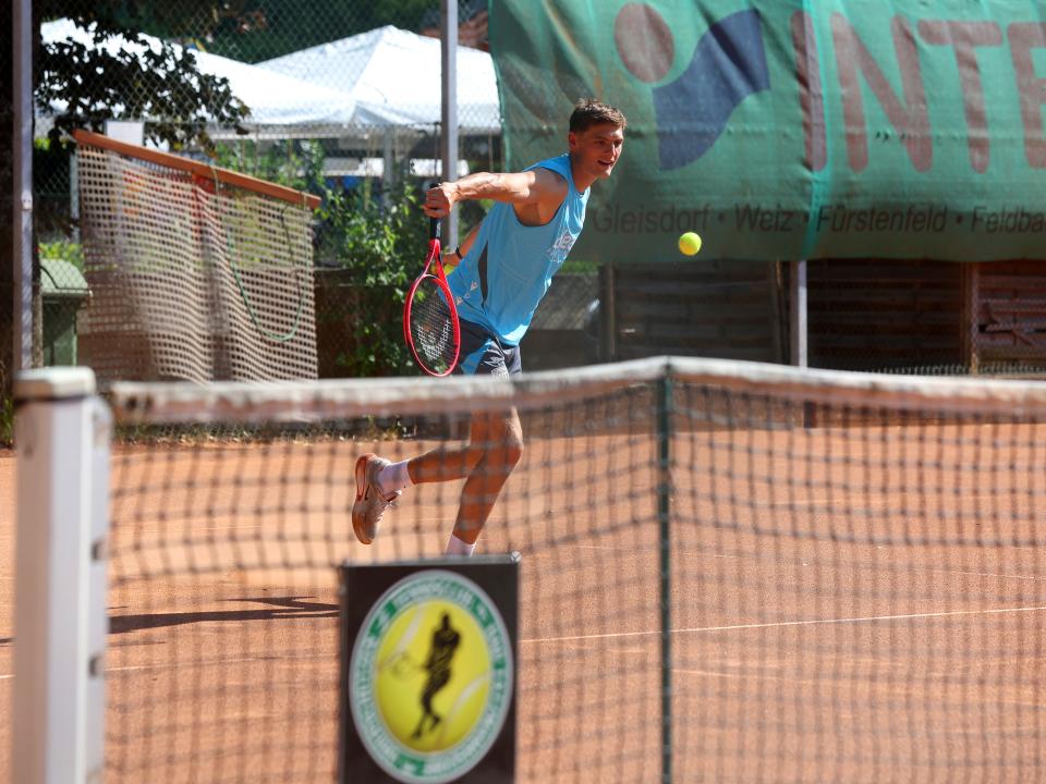 Caleb Taylor playing tennis
