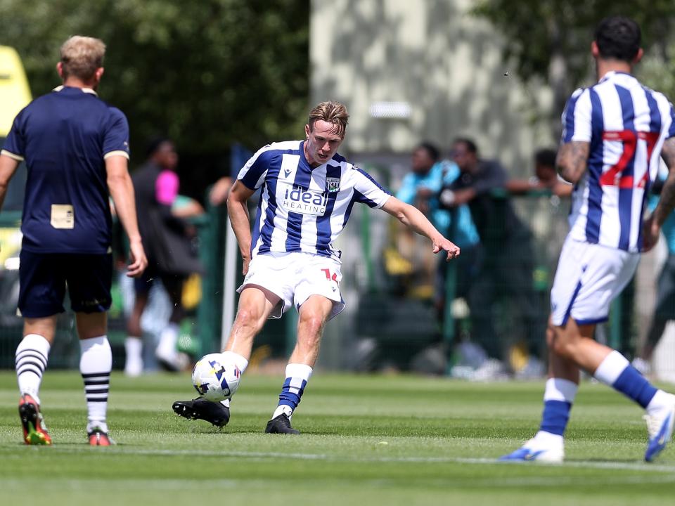 Torbjørn Heggem on the ball against Port Vale