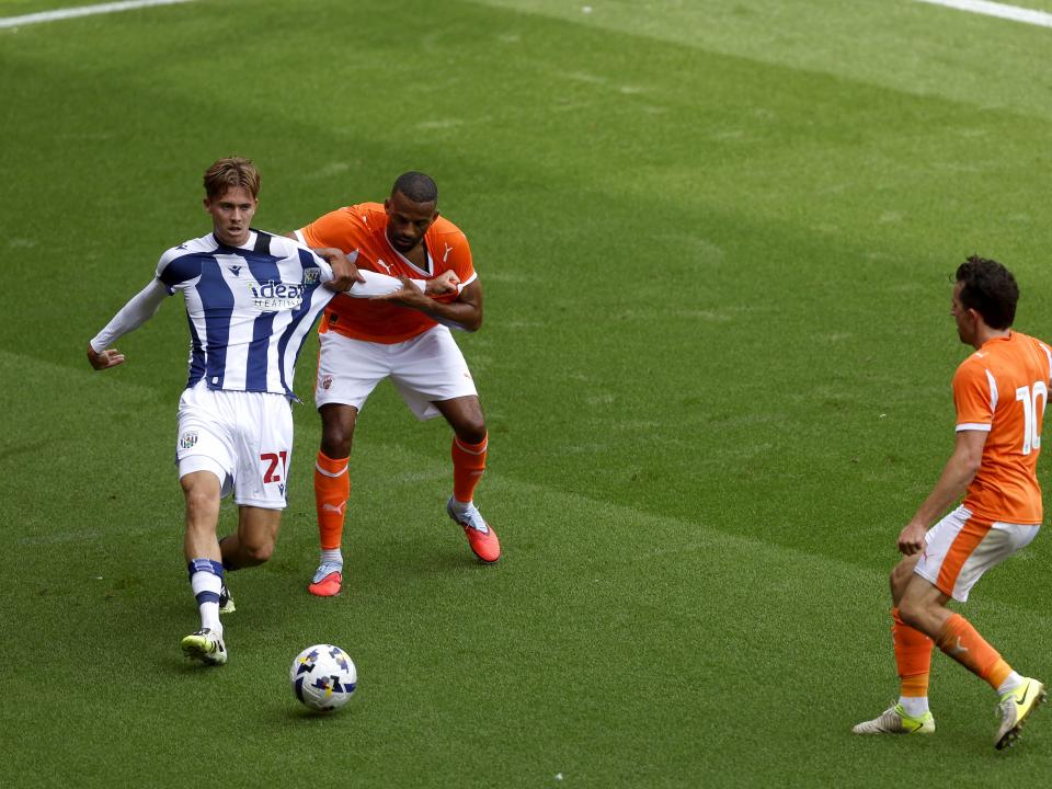 Isaac Price in action against Blackpool