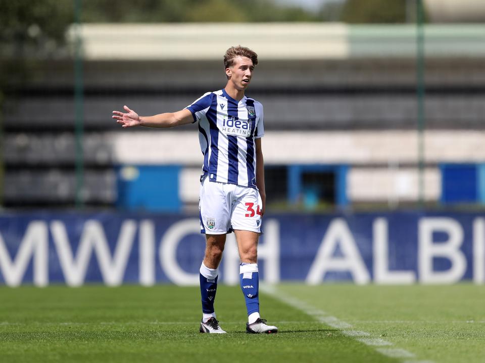 Harry Whitwell in action against Port Vale