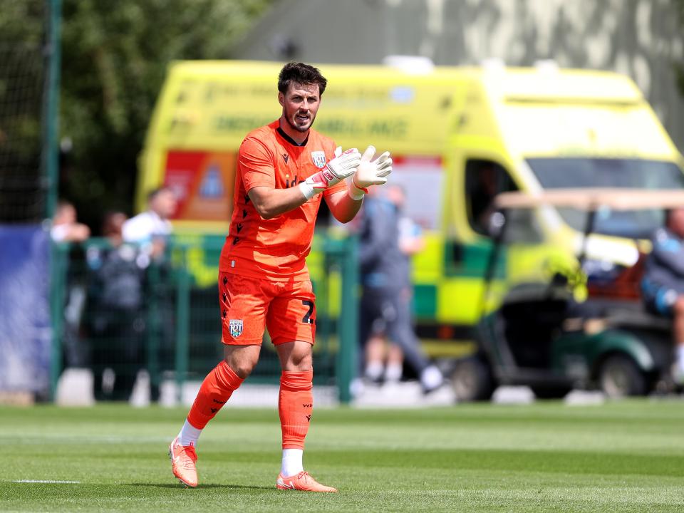 Joe Wildsmith in action against Port Vale