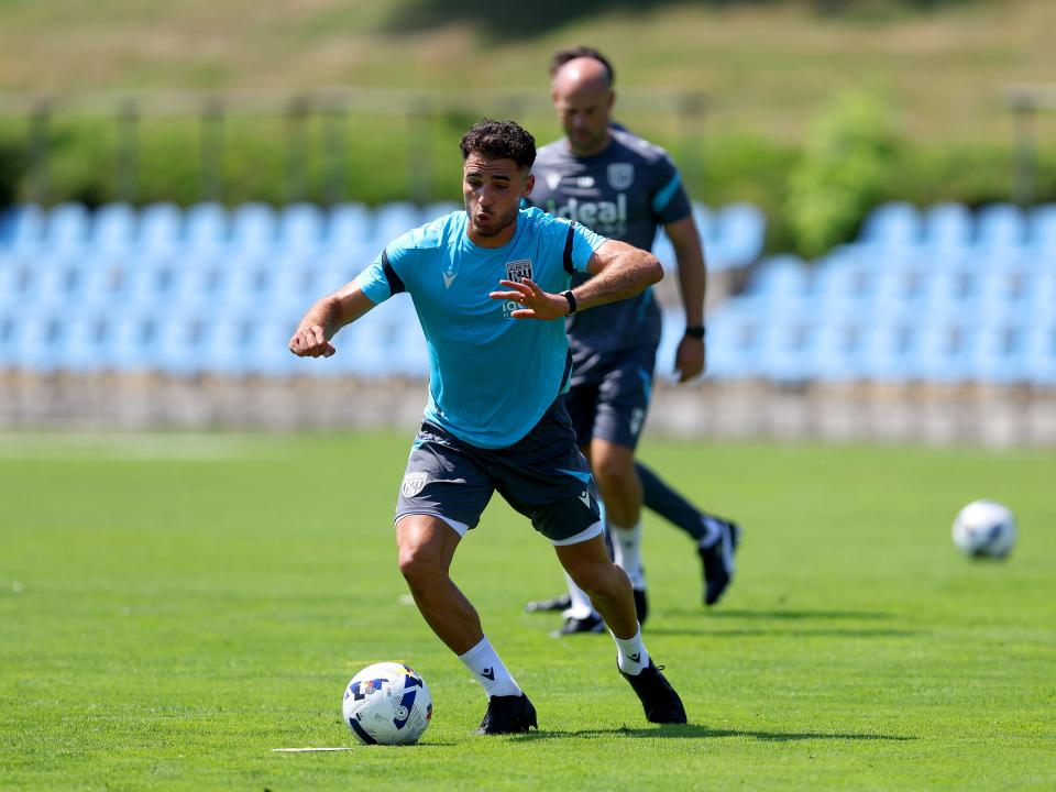 Tammer Bany on the ball during a training session