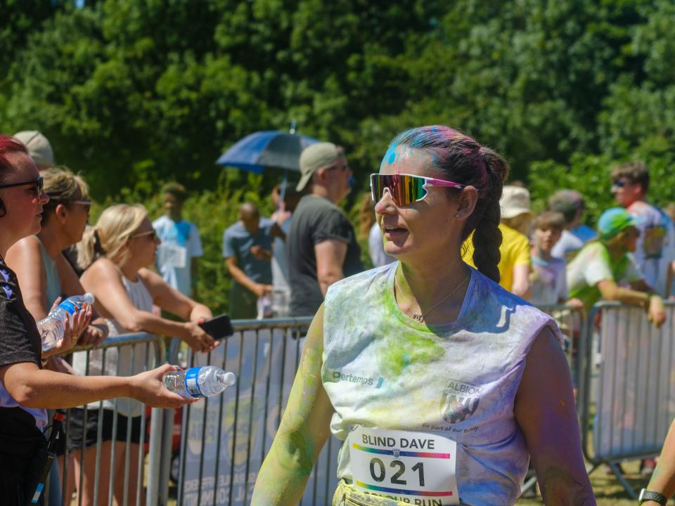 Close up of runner 021