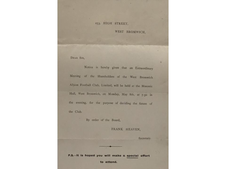 8th May 1899 Meeting