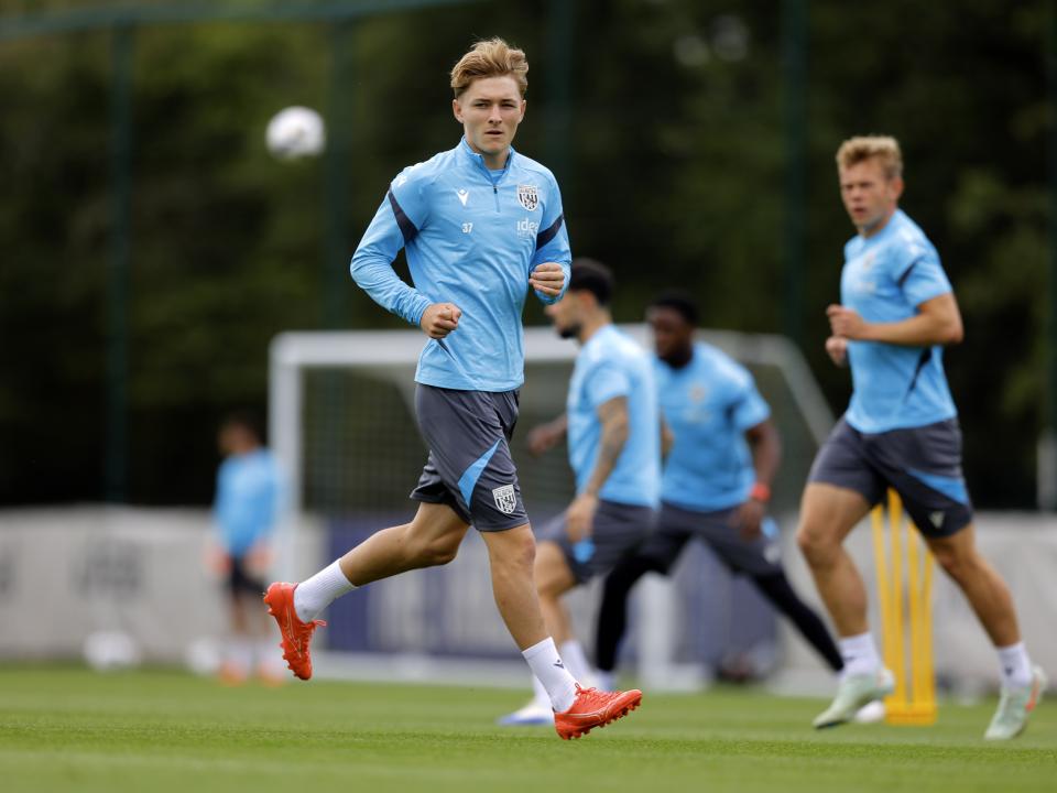 Ollie Bostock in action during a training session