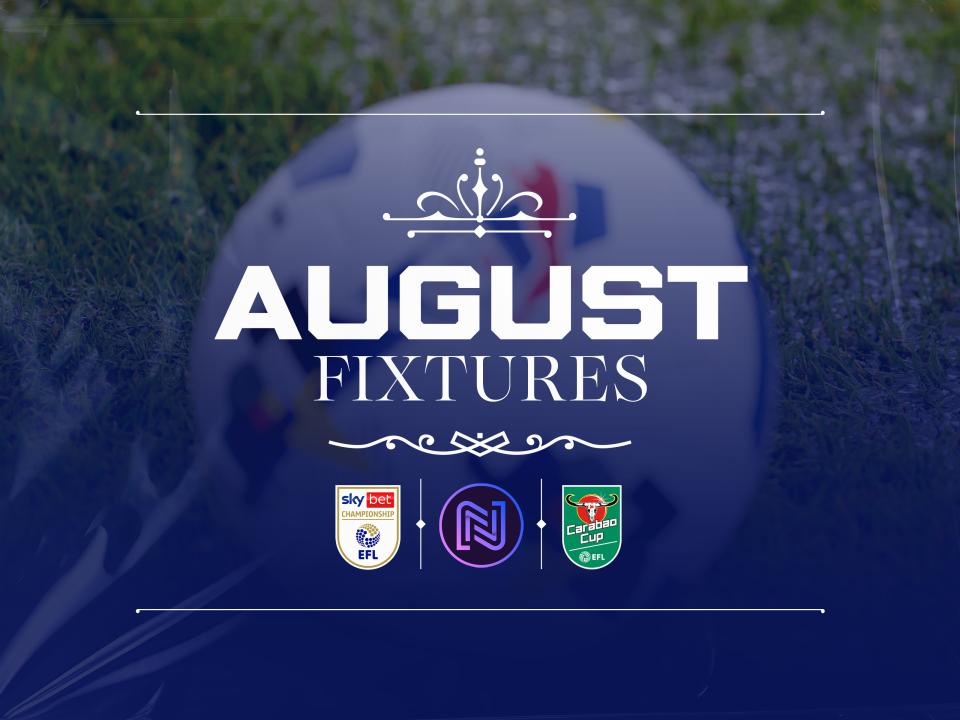 August 2025 fixtures graphic 