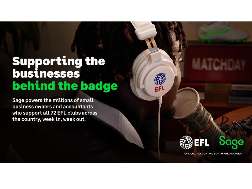EFL's Sage partnership graphic 