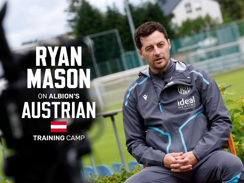 Ryan Mason is interviewed by WBA TV out in Austria 